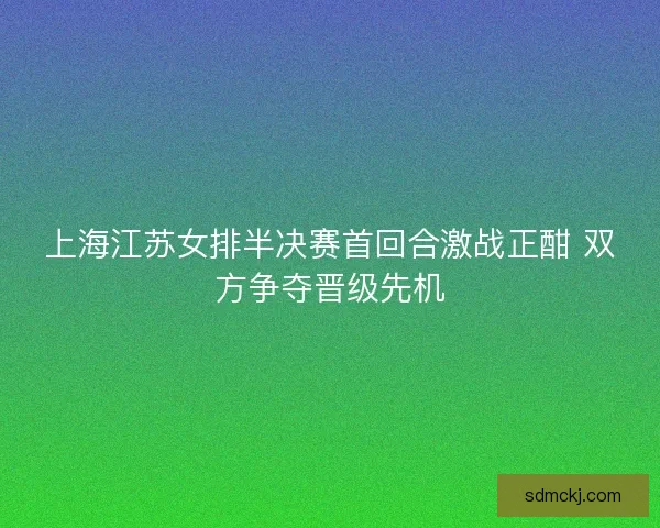 上海江苏女排半决赛首回合激战正酣 双方争夺晋级先机 上海江苏女排半决赛首回合激战正酣 双方争夺晋级先机