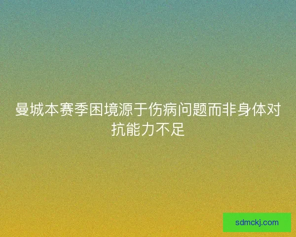 曼城本赛季困境源于伤病问题而非身体对抗能力不足